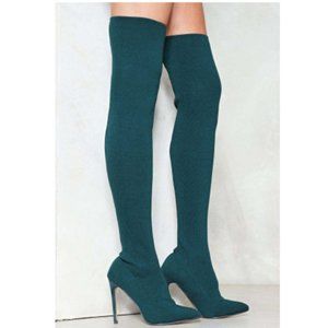 Over the Knee Boot - Emerald Green - Sergio Todzi -